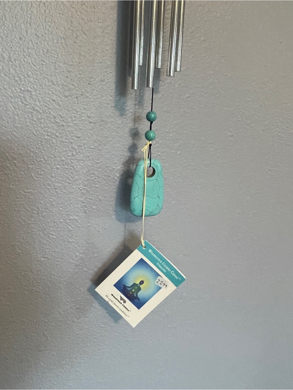Woodstock Mini Chimes Turquoise Chakra Wind Chime 18”